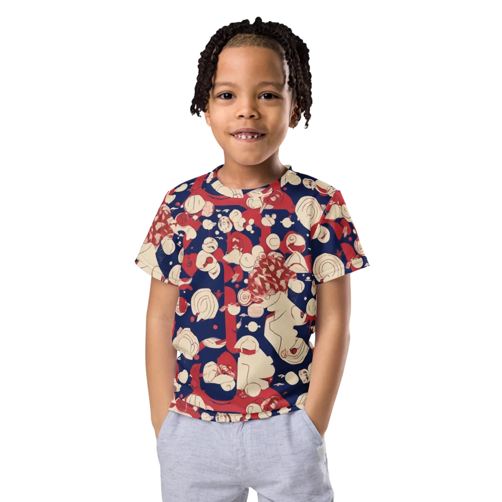 Crimson Constellation on Kids Crew Neck T-Shirt — Front