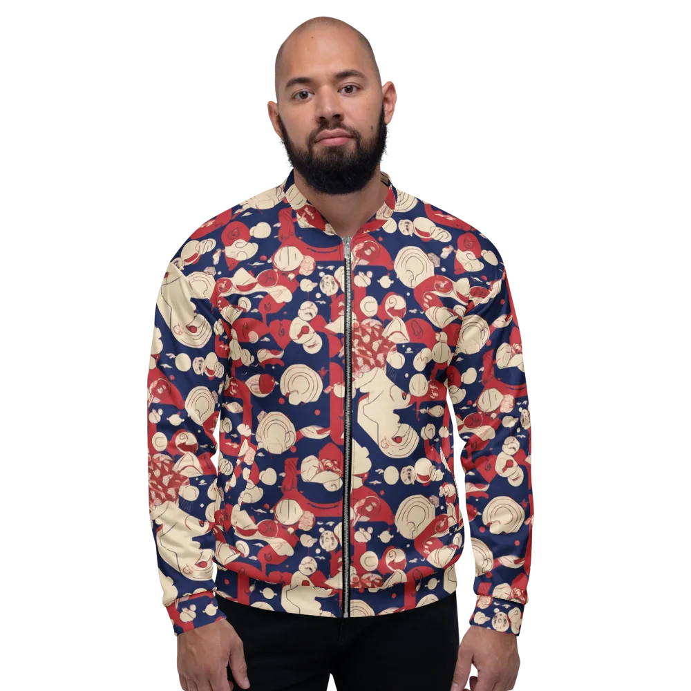 Crimson Constellation on Bomber Jacket — Front