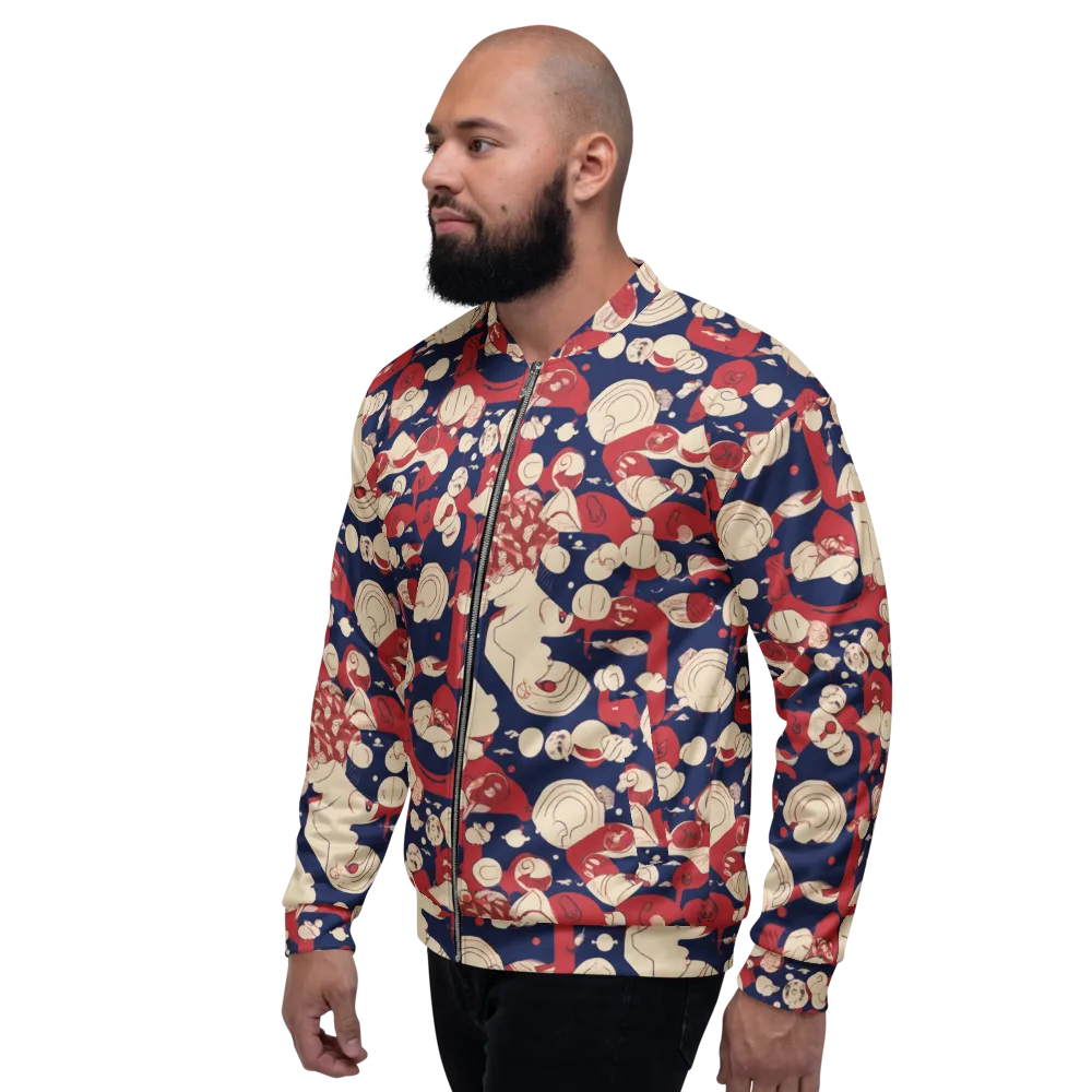 Crimson Constellation on Bomber Jacket — Left