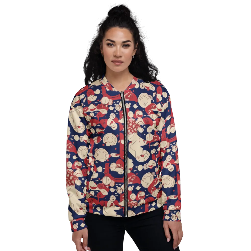 Crimson Constellation on Bomber Jacket — Front