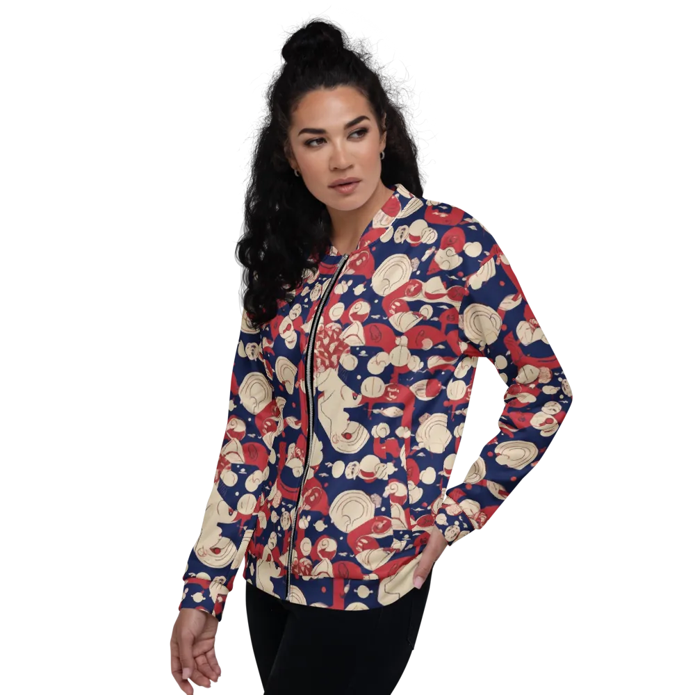 Crimson Constellation on Bomber Jacket — Left