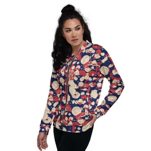 Crimson Constellation on a Bomber Jacket