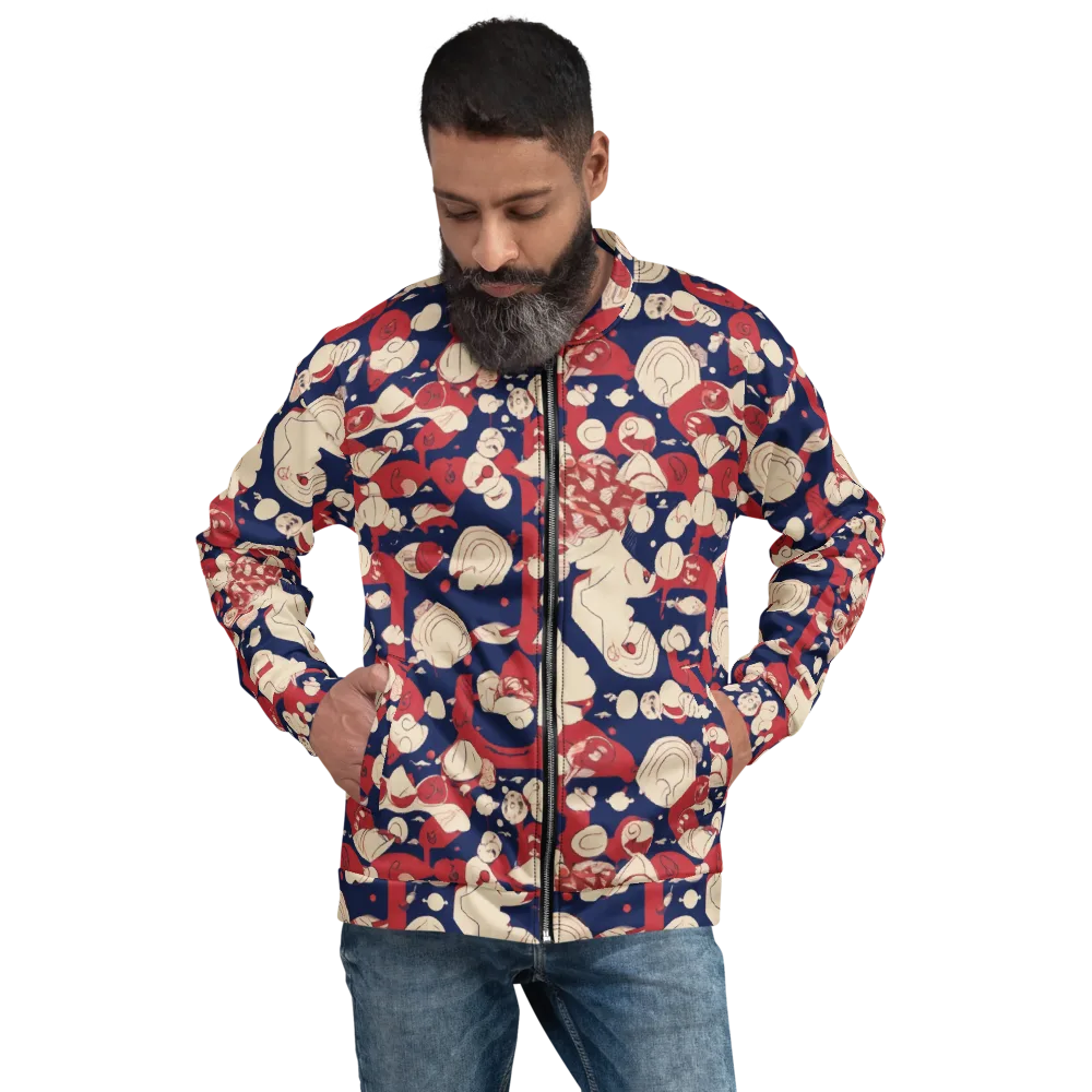 Crimson Constellation on Bomber Jacket — Front