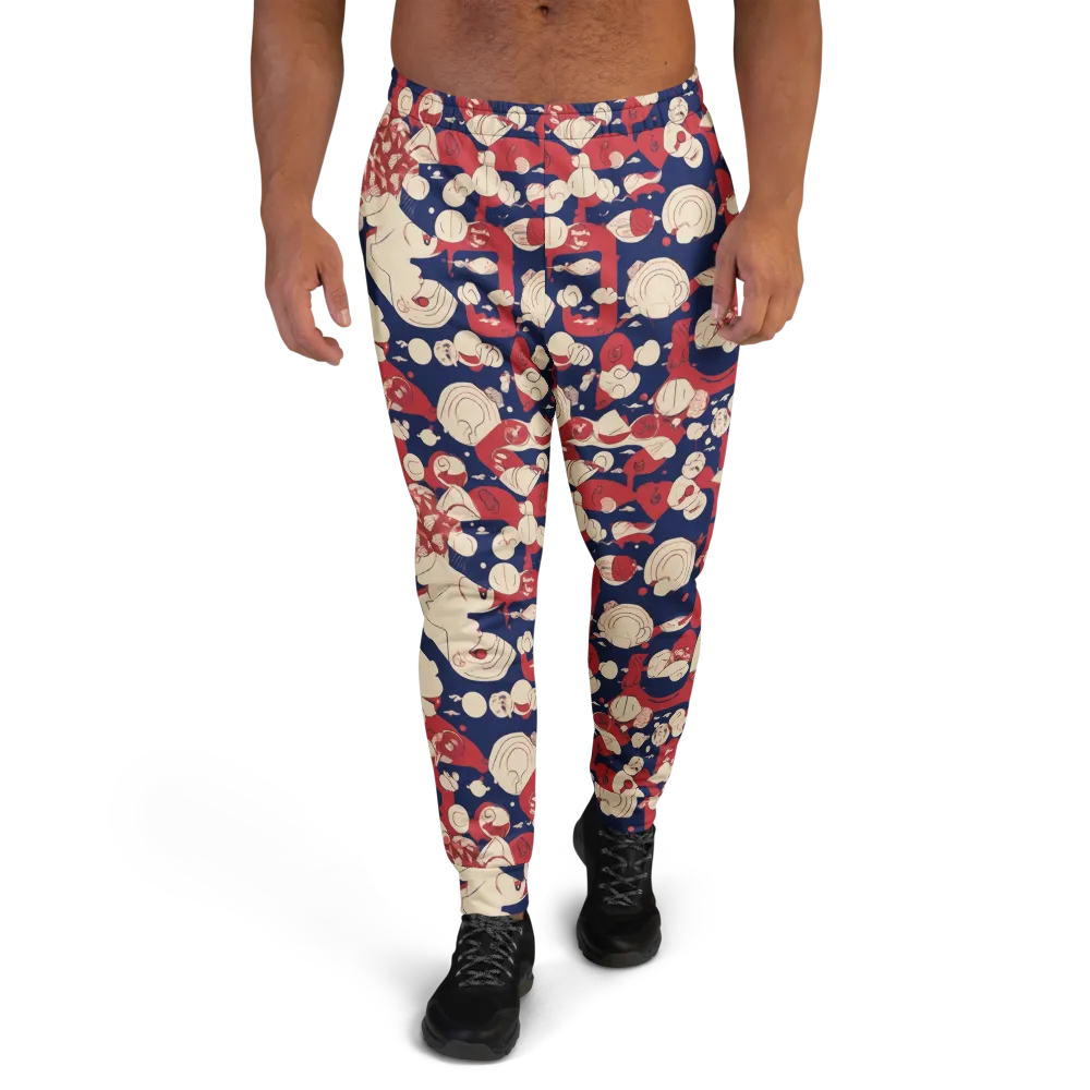 Crimson Constellation on Men's Joggers — Front