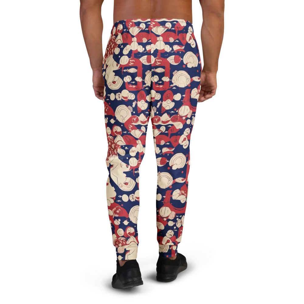 Crimson Constellation on Men's Joggers — Back
