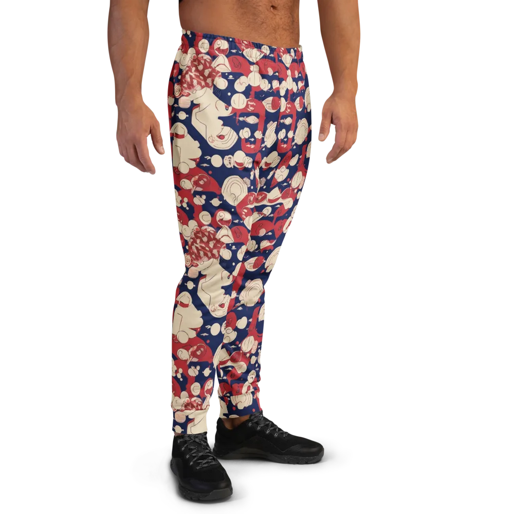 Crimson Constellation on Men's Joggers — Right