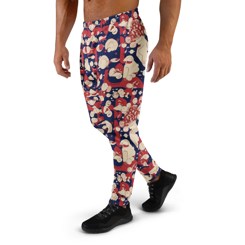 Crimson Constellation on Men's Joggers — Left
