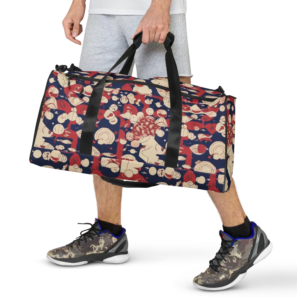Crimson Constellation on Duffle Bag — Front