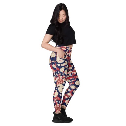 Crimson Constellation on a Leggings with Pockets