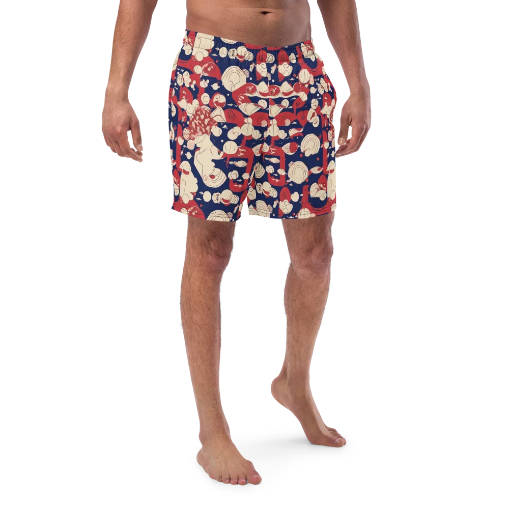 Crimson Constellation on Swim Trunks — Front