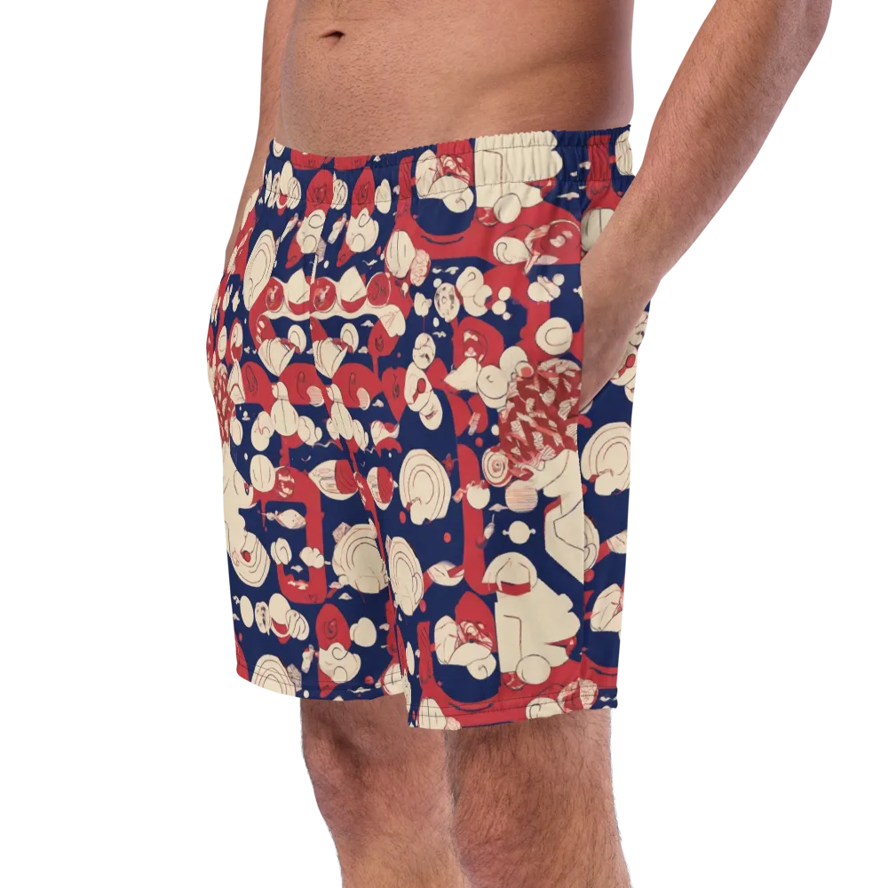 Crimson Constellation on Swim Trunks — Left Front