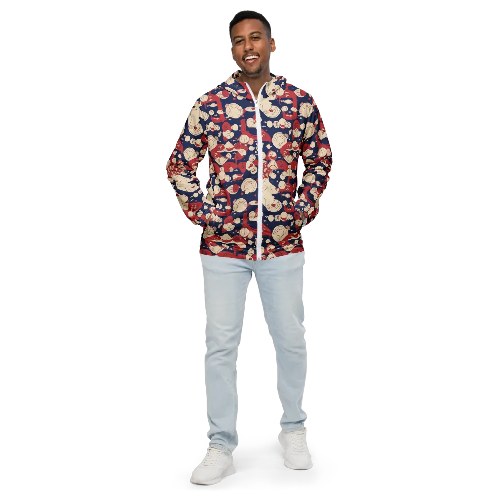 Crimson Constellation on Men's Windbreaker — Front