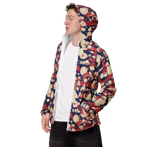 Crimson Constellation on a Men's Windbreaker