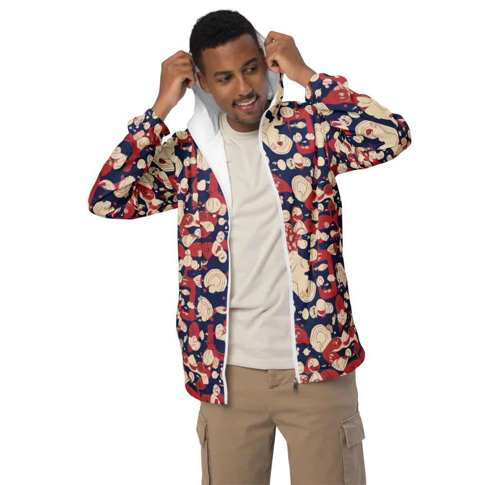 Crimson Constellation on Men's Windbreaker — Front