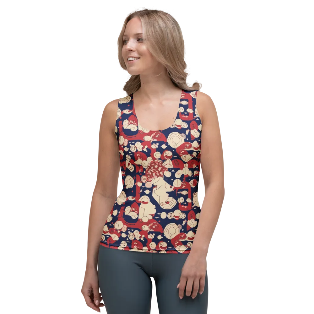 Crimson Constellation on Women's Tank Top — Front