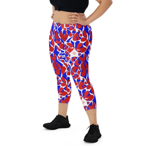 Red Tide Rhapsody on a Capri Leggings