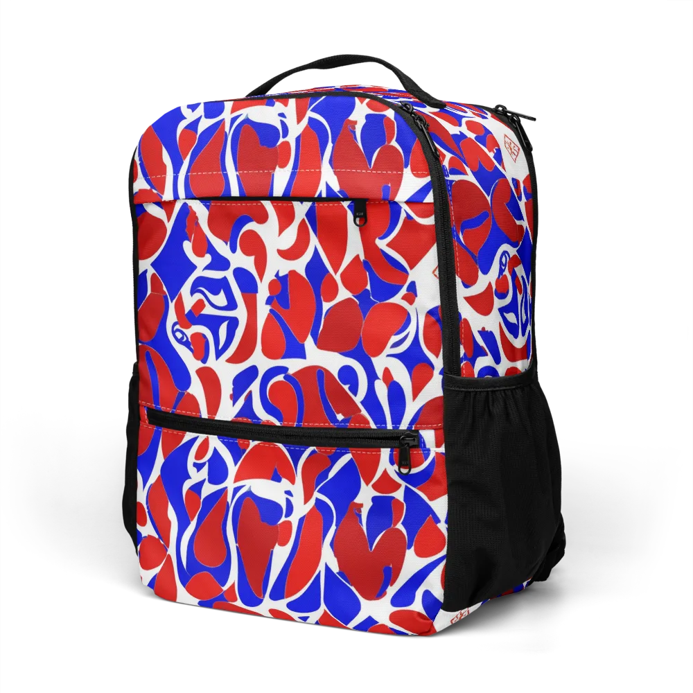 Red Tide Rhapsody on Utility Backpack — Left Front
