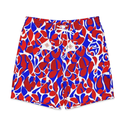 Red Tide Rhapsody on a Men's Board Shorts
