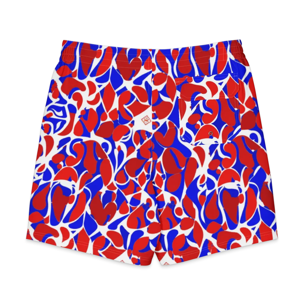 Red Tide Rhapsody on Men's Board Shorts — Back