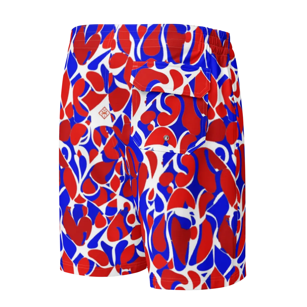 Red Tide Rhapsody on Men's Board Shorts — Back