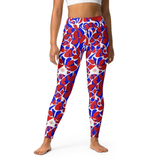 Red Tide Rhapsody on a Yoga Leggings