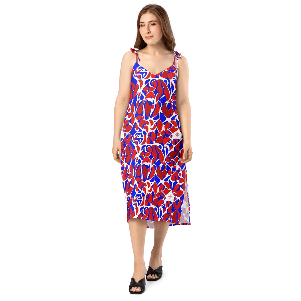 Red Tide Rhapsody on Slip Dress — Front