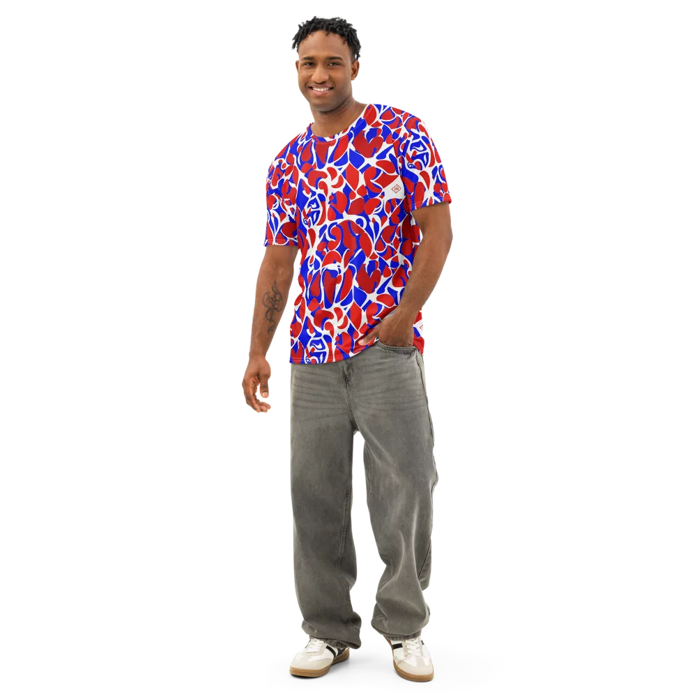 Red Tide Rhapsody on Men's Cotton Crew Neck T-Shirt — Front