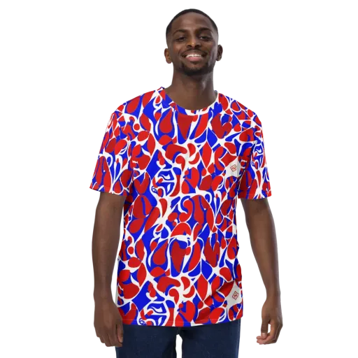 Red Tide Rhapsody on a Men's Crew Neck T-Shirt
