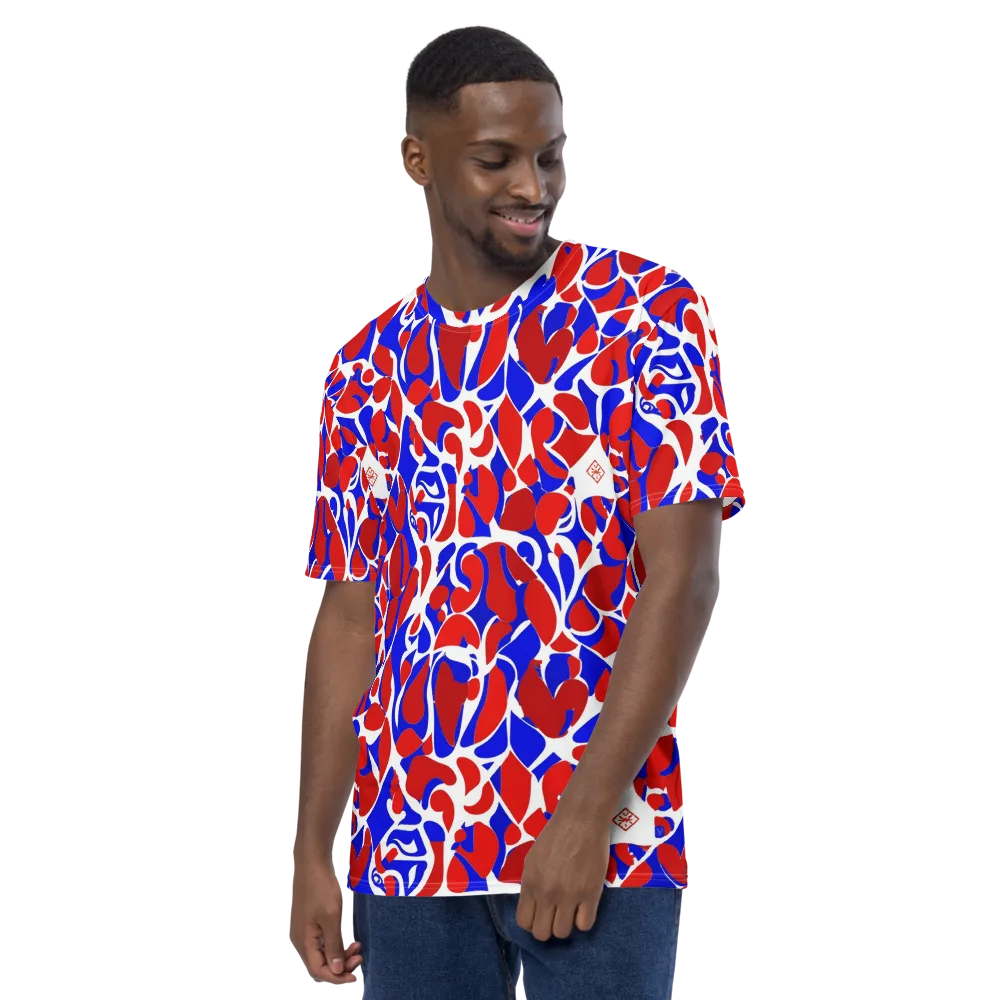 Red Tide Rhapsody on Men's Crew Neck T-Shirt — Left