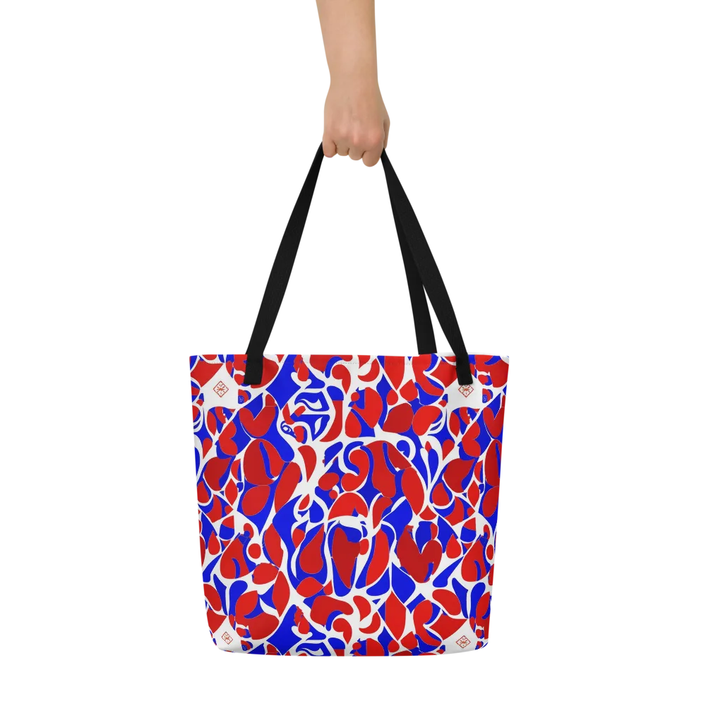 Red Tide Rhapsody on Large Tote Bag W/ Pocket — Front