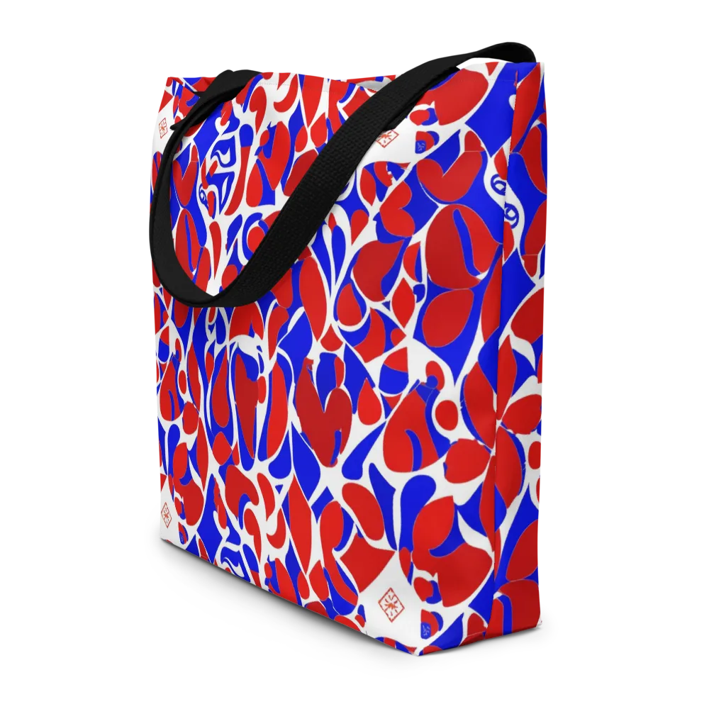 Red Tide Rhapsody on Large Tote Bag W/ Pocket — Front