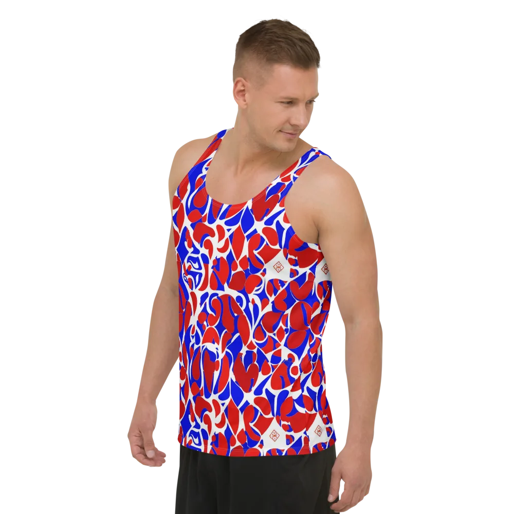 Red Tide Rhapsody on Men's Tank Top — Left Front