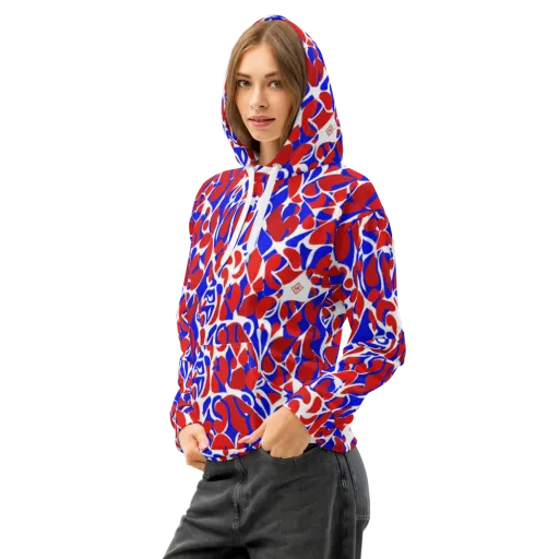 Red Tide Rhapsody on a Cotton Hoodie