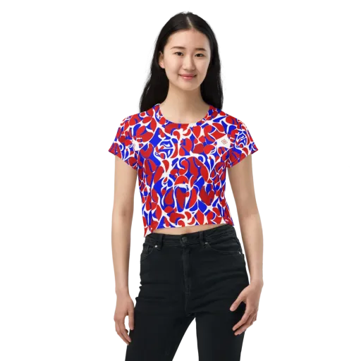 Red Tide Rhapsody on a Crop Tee