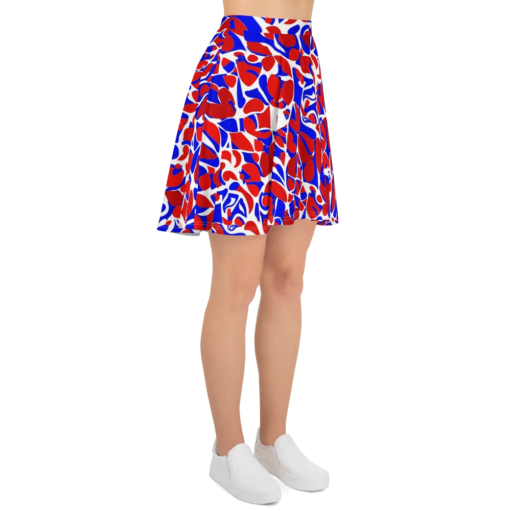 Red Tide Rhapsody on Skater Skirt — Right