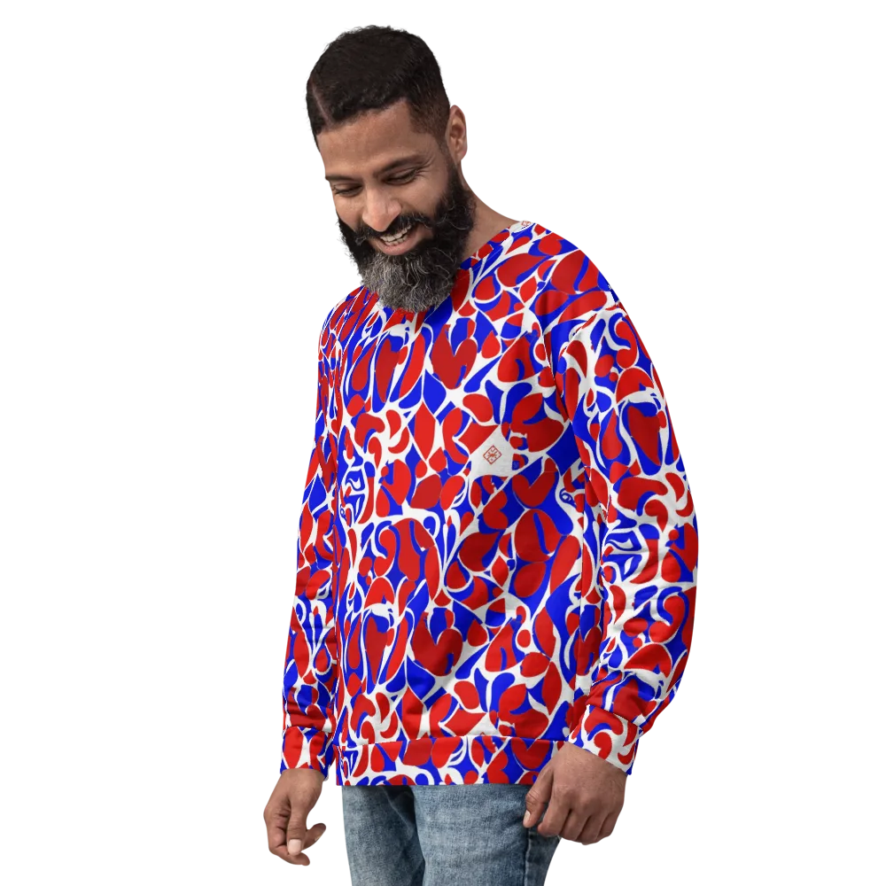 Red Tide Rhapsody on Sweatshirt — Left Front