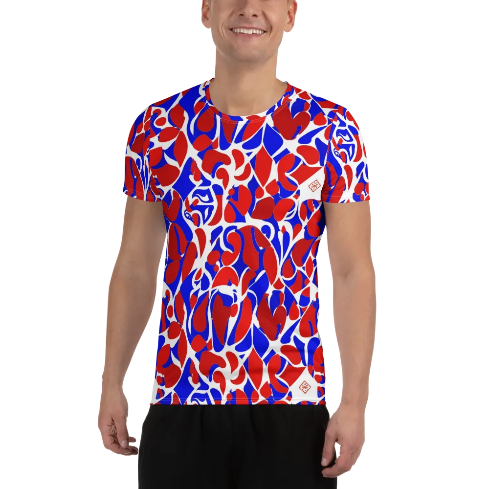 Red Tide Rhapsody on Men's Athletic T-Shirt — Front
