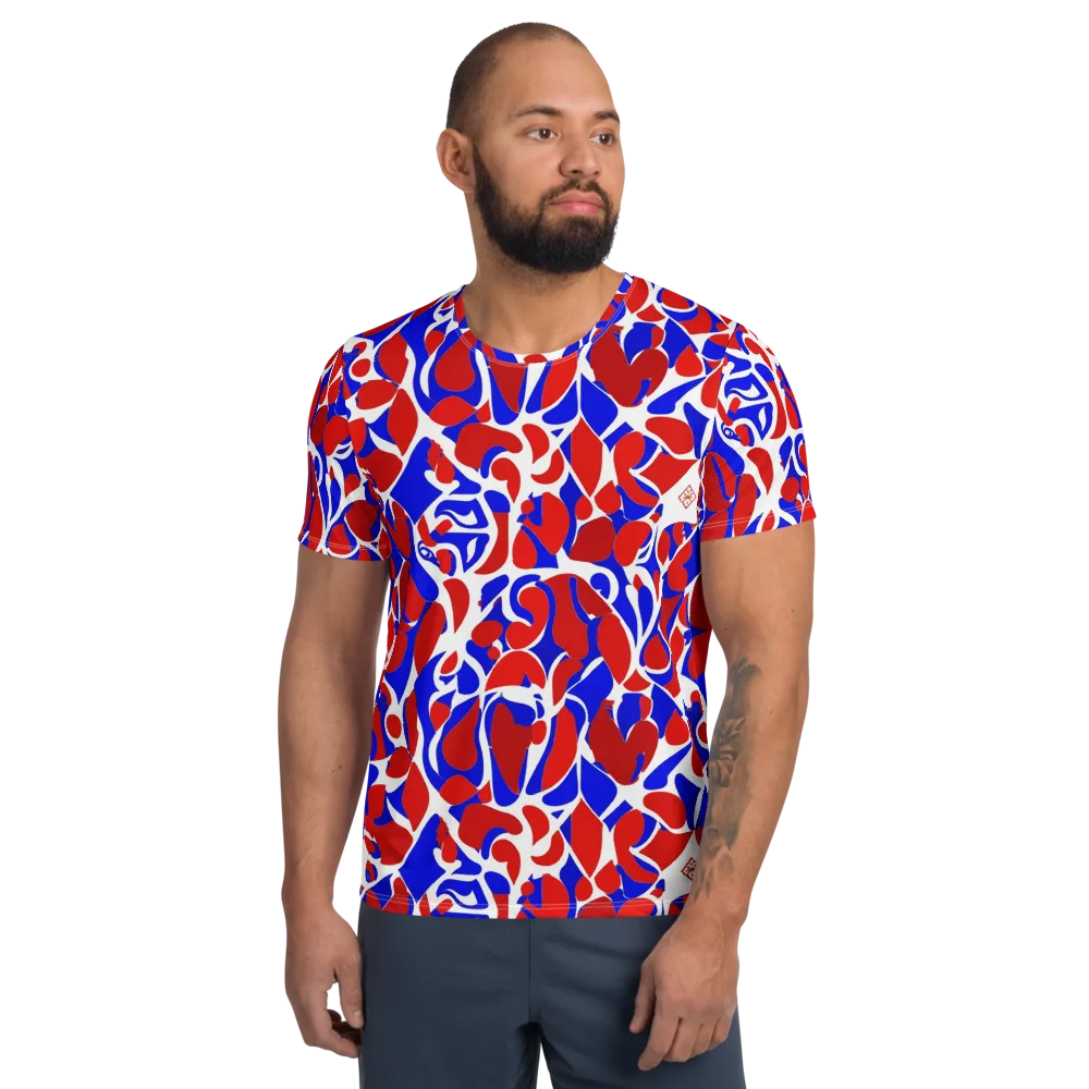 Red Tide Rhapsody on Men's Athletic T-Shirt — Front