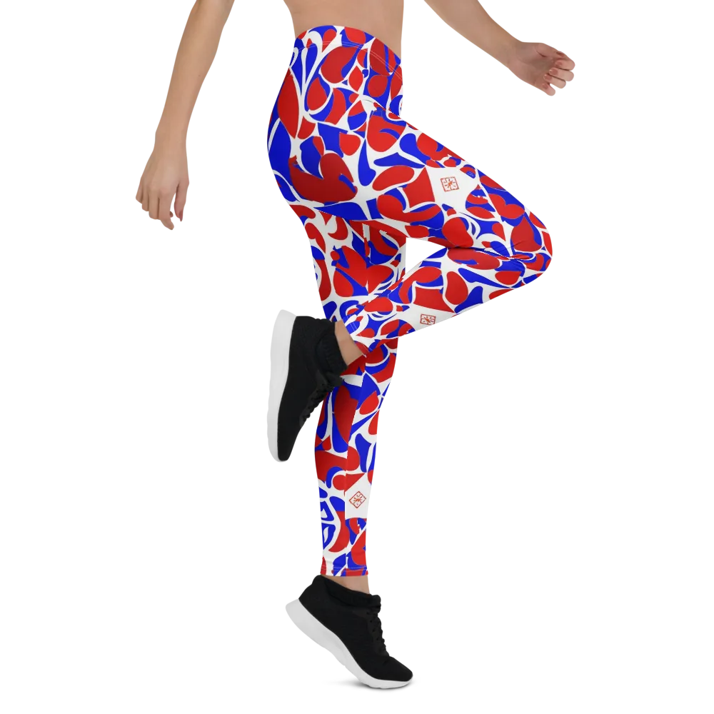 Red Tide Rhapsody on Leggings — Right