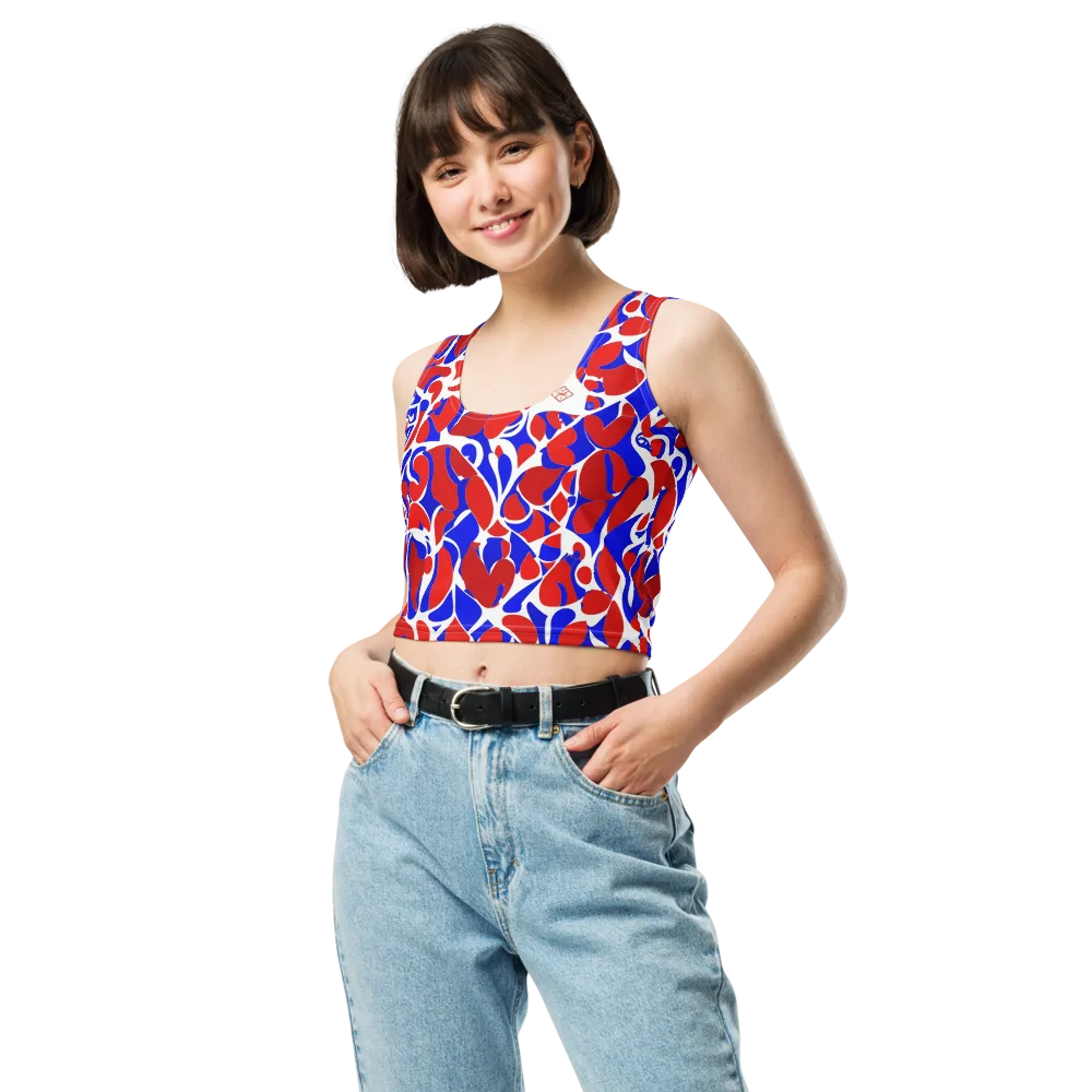Red Tide Rhapsody on Crop Top — Front