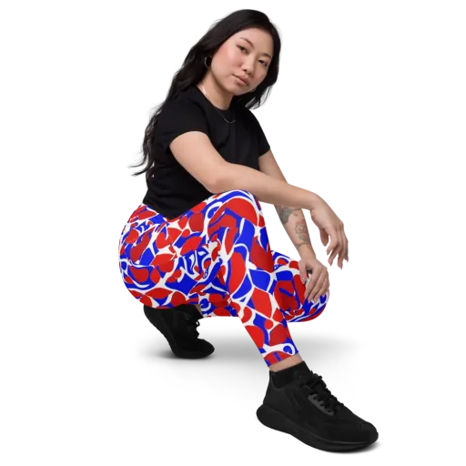 Red Tide Rhapsody on a Leggings with Pockets