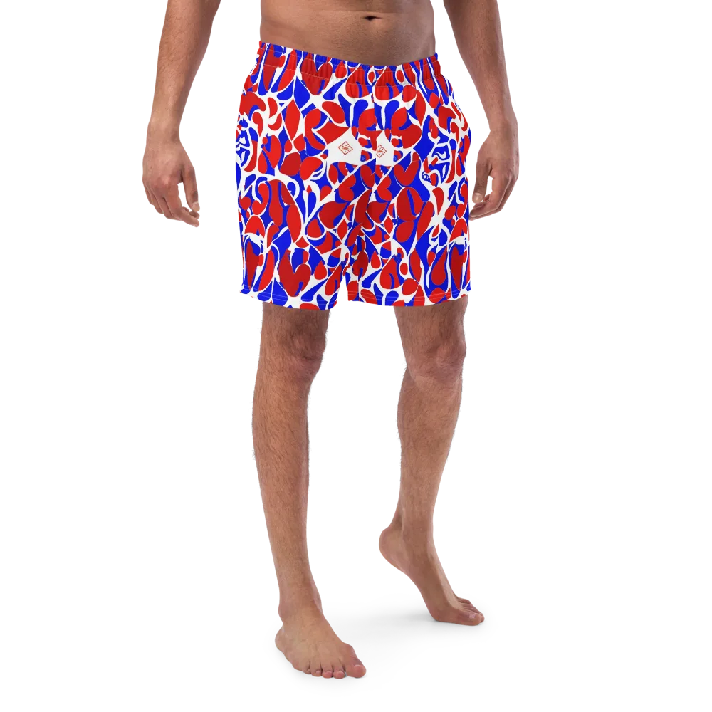 Red Tide Rhapsody on Swim Trunks — Front
