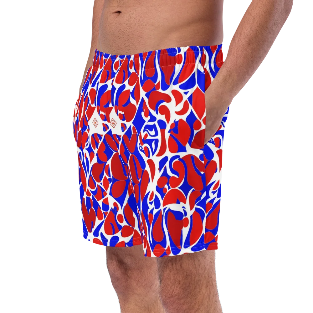 Red Tide Rhapsody on Swim Trunks — Left Front