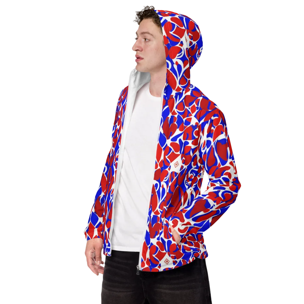 Red Tide Rhapsody on Men's Windbreaker — Left Front