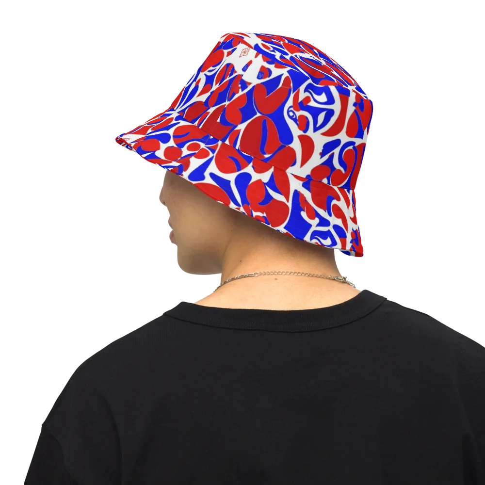 Red Tide Rhapsody on Reversible Bucket Hat — Back Inside