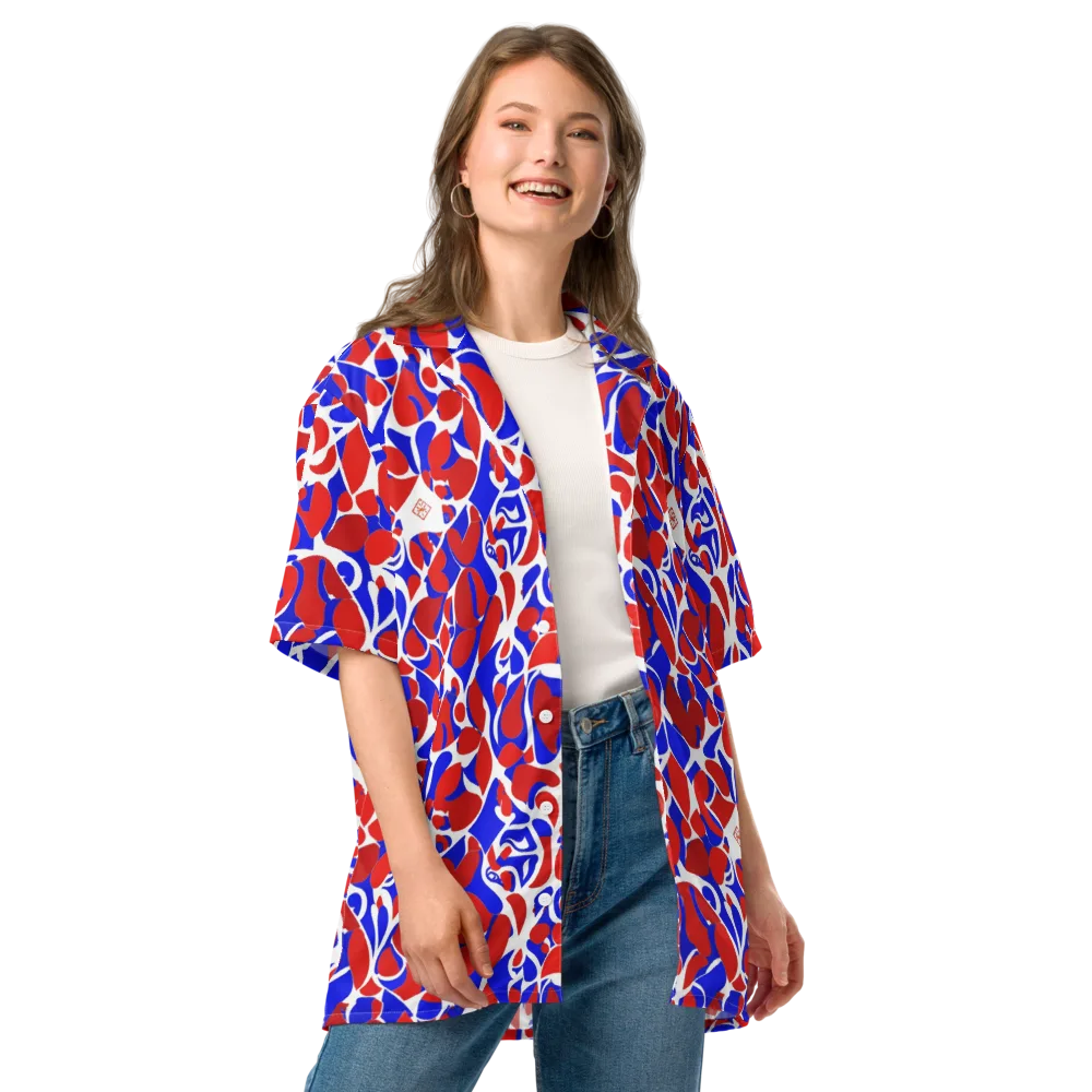 Red Tide Rhapsody on Button Shirt — Front