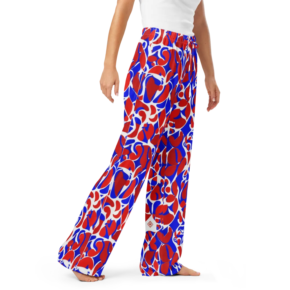 Red Tide Rhapsody on Women's Pajama Pants — Right Front