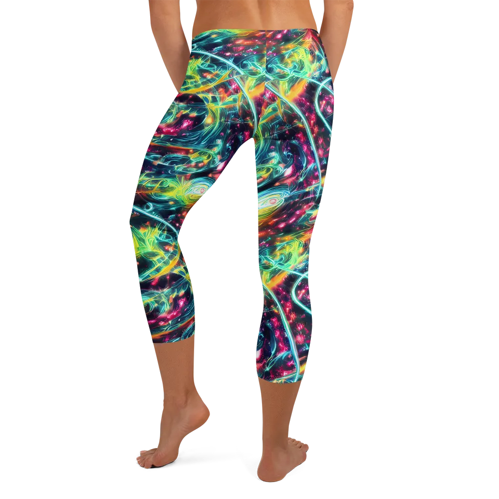 Afterdark Aurora on Capri Leggings — Back