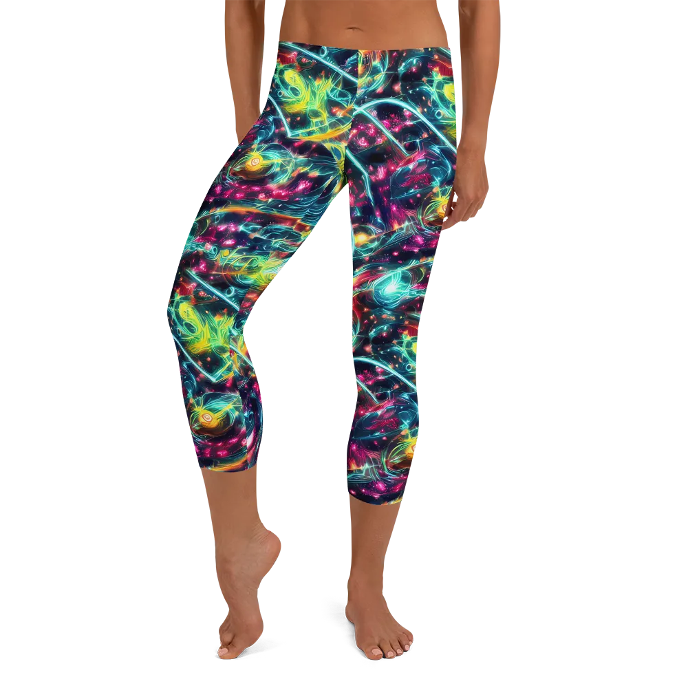 Afterdark Aurora on Capri Leggings — Front