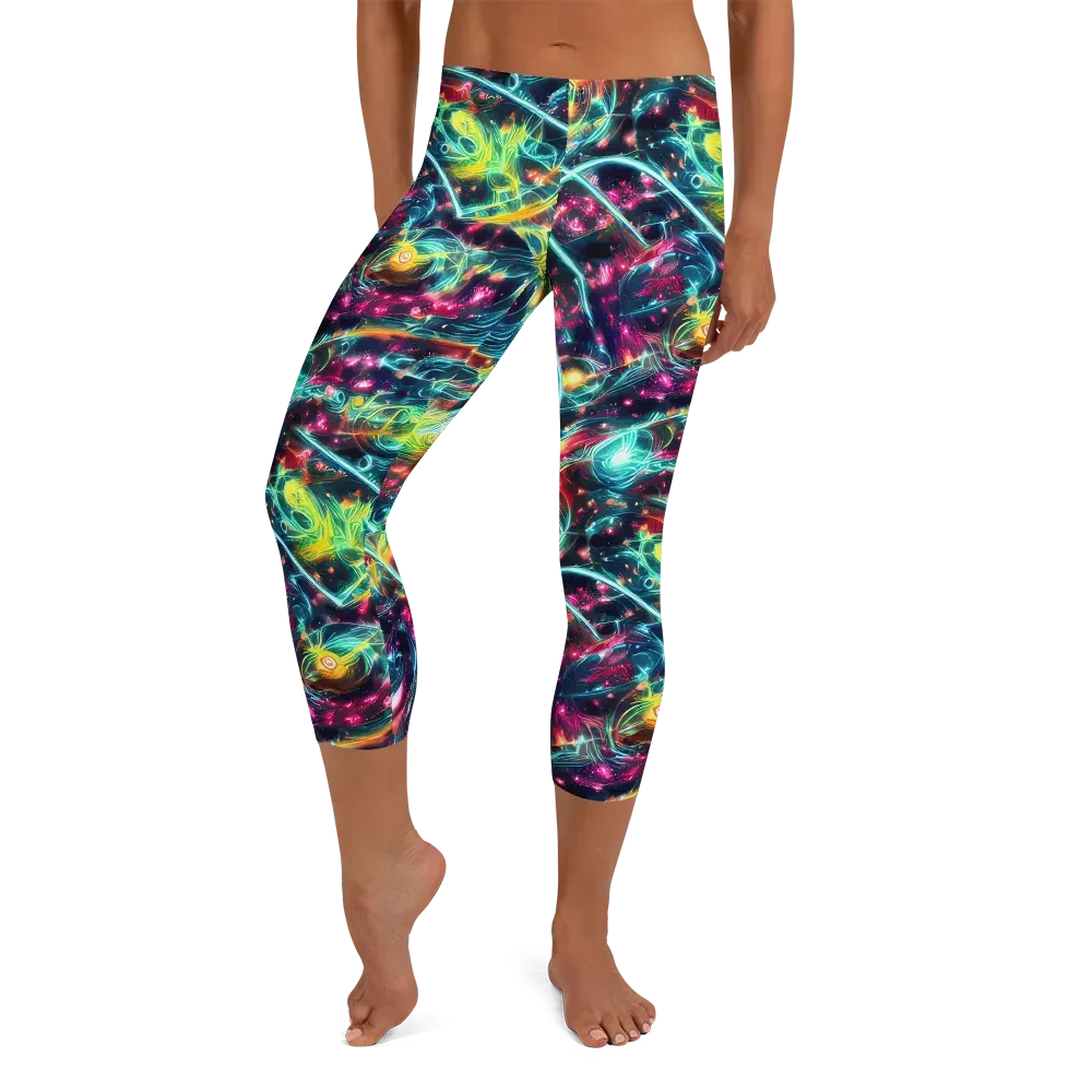 Afterdark Aurora on Capri Leggings — Front